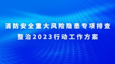 關于印發《消防安全重大風險隱患專項排查整治2023行動工作方案》的通知