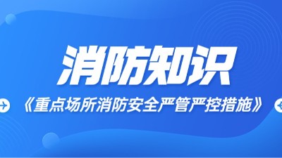 重點場所消防安全嚴管嚴控措施?國晉消防